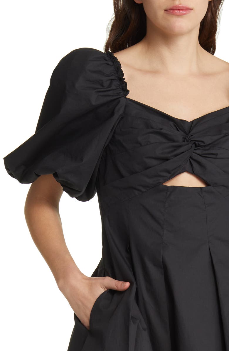 MOON RIVER Cutout Puff Sleeve Dress, Alternate, color,