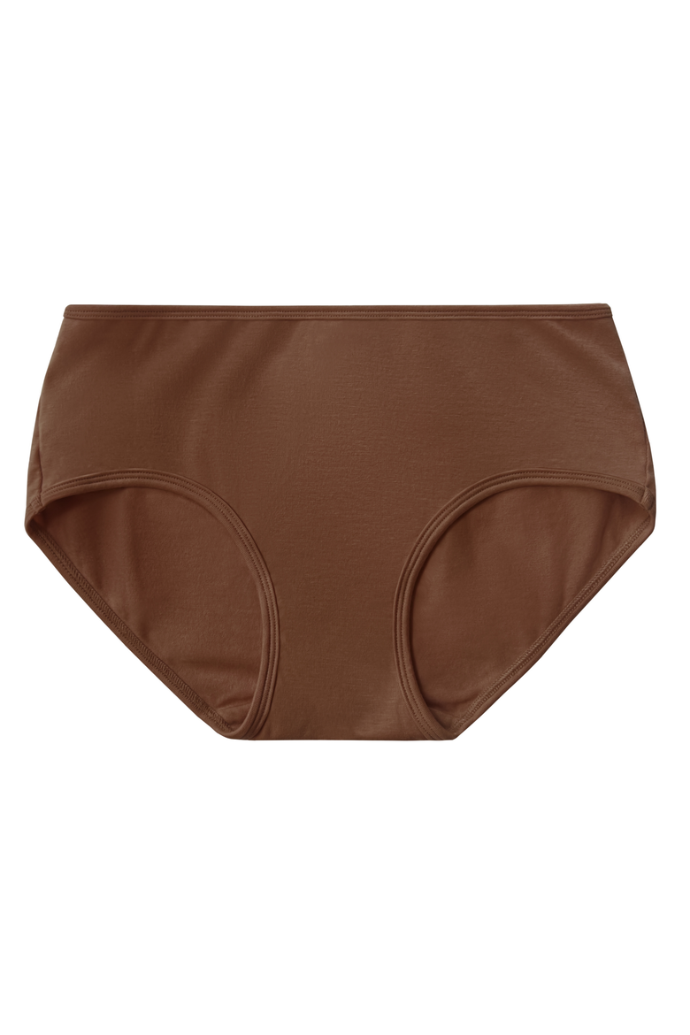 Organic Cotton Mid Rise Brief, Main, color, Deep Nude