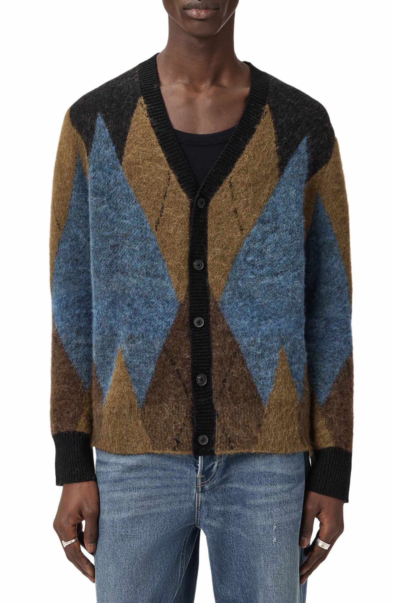 AllSaints Beam Geo Pattern Cardigan