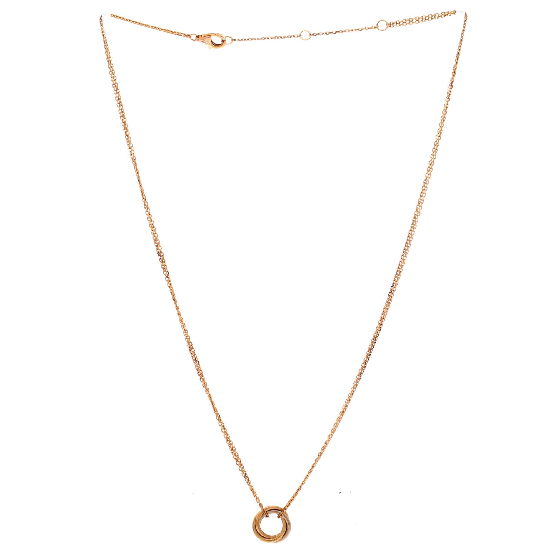 Trinity Choker Necklace 18K Tricolor Gold, Alternate, color, Metallic Gold