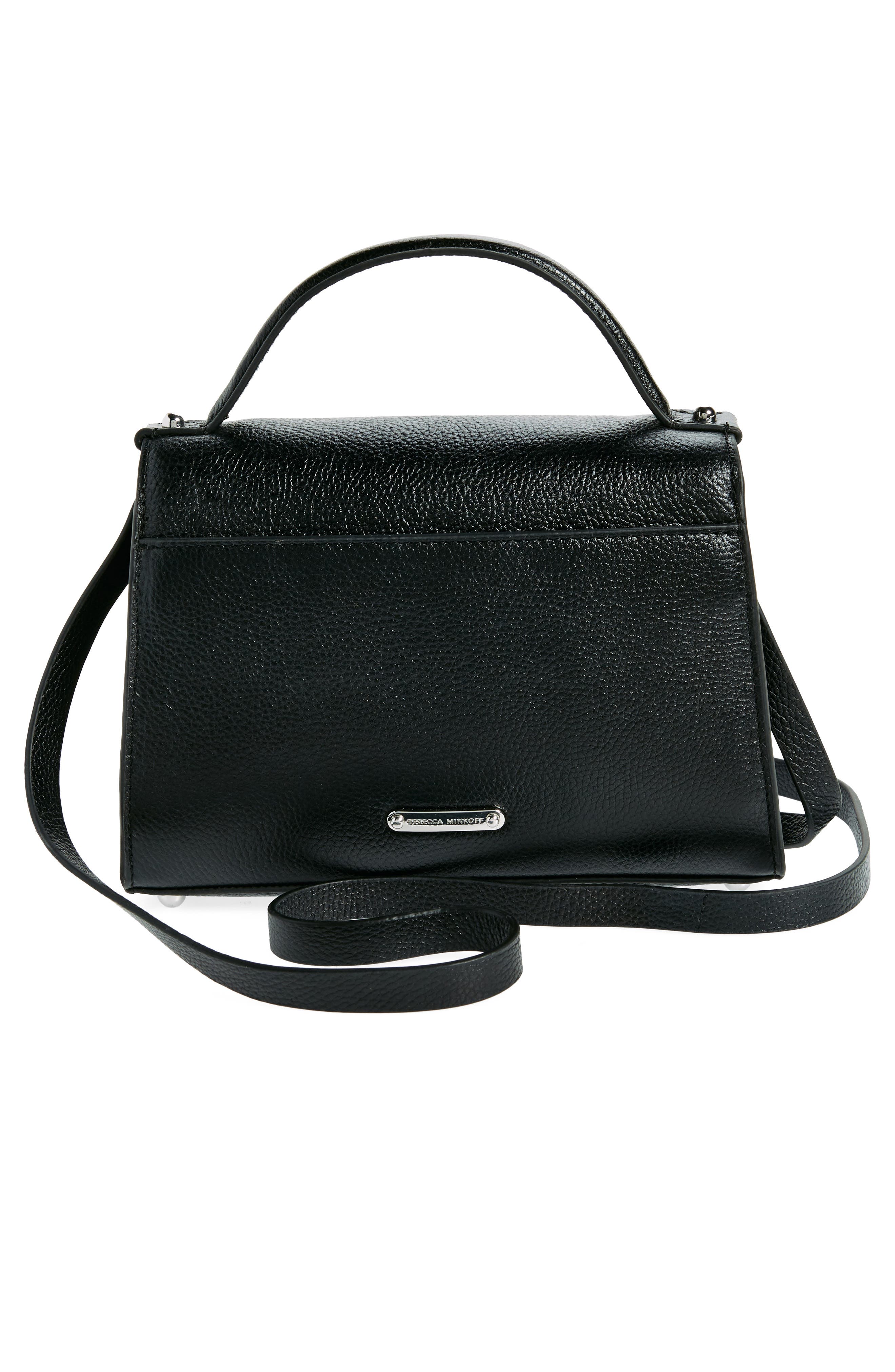 Rebecca Minkoff Megan Convertible Top-Handle Bag, Alternate, color, Black