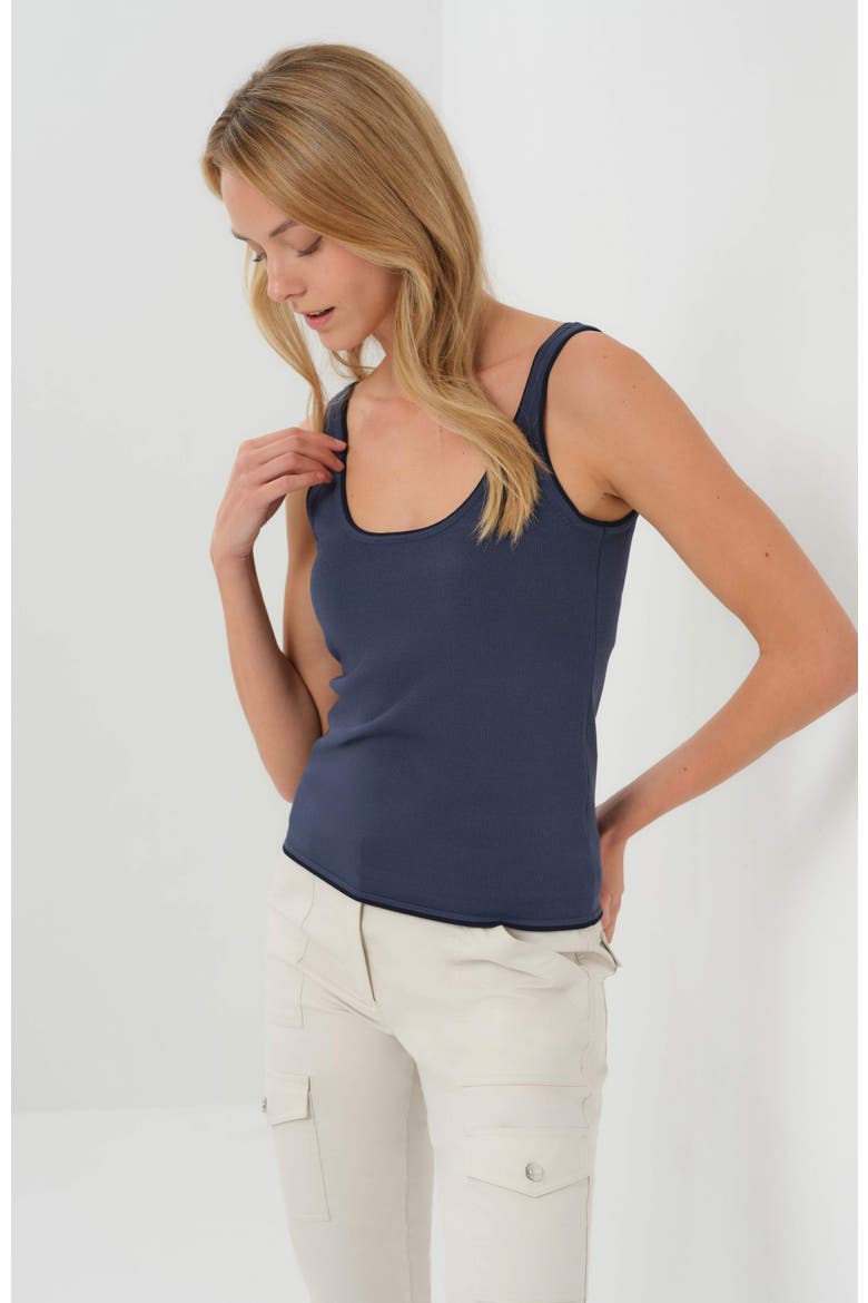 Tina Tank Coolmax Sweater Tank, Alternate, color, True Blue/Navy