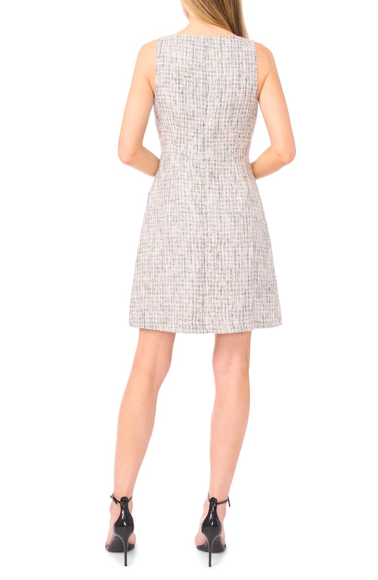 Halogen<sup>®</sup> Sleeveless A-Line Tweed Dress, Alternate, color, Silver Birch