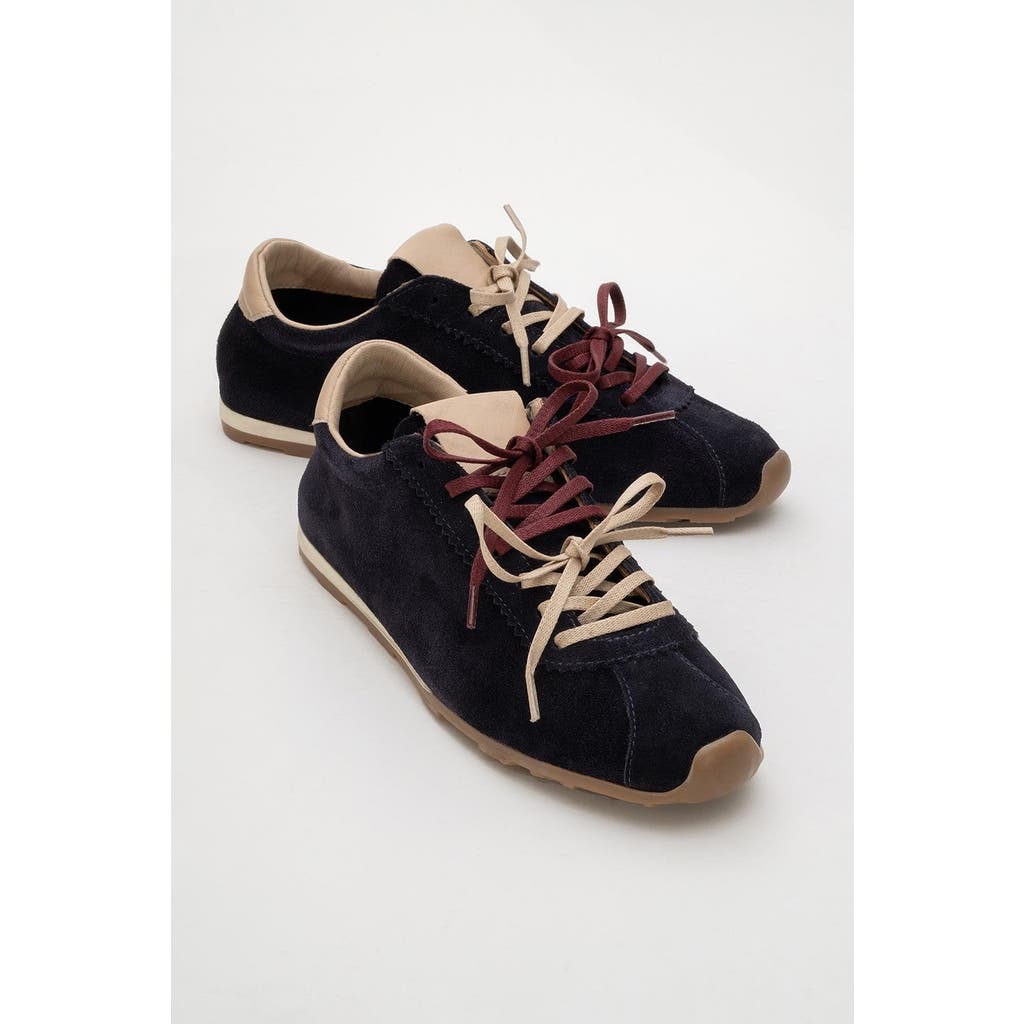 Forever & Always Shoes Crea Leather Sneakers In Dark Blue Leather