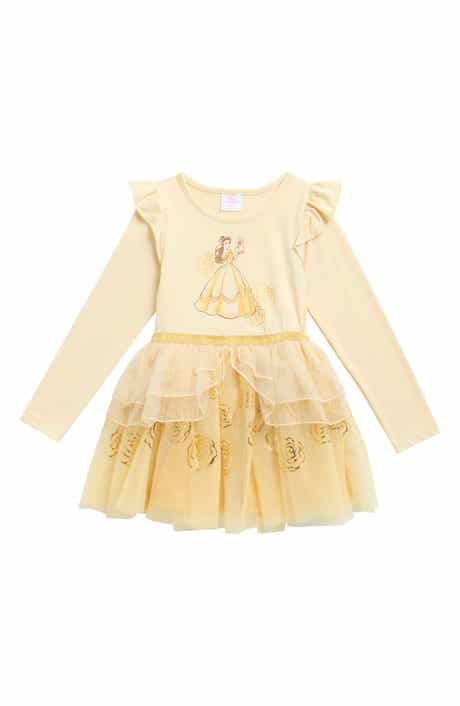 Happy Threads Kids' Belle Ruffle Long Sleeve Tutu Party Dress