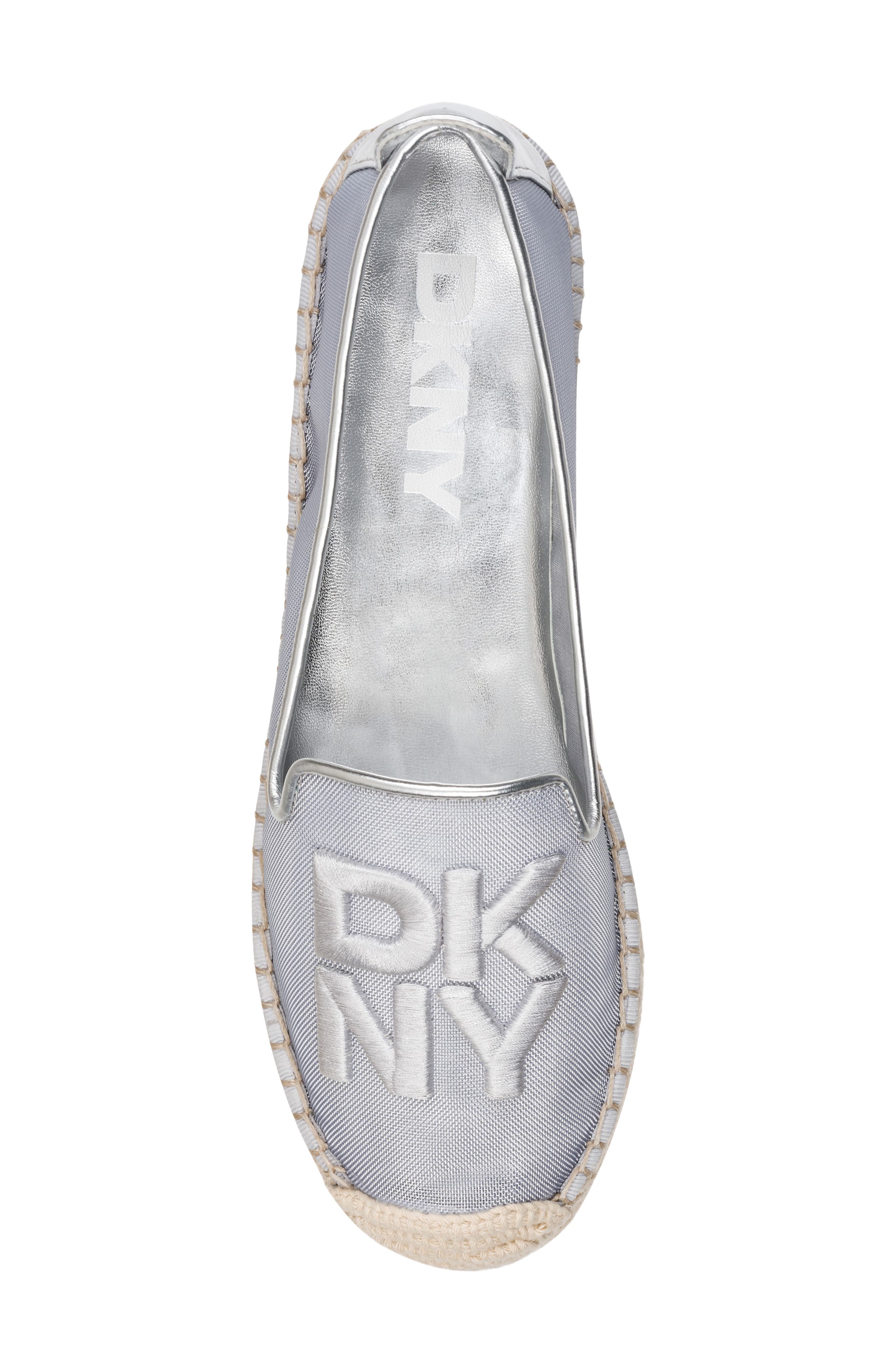 DKNY Miretta Mesh Espadrille, Alternate, color, Silver