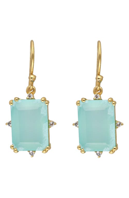 Ys Gems Chalcedony Drop Earrings In Blue