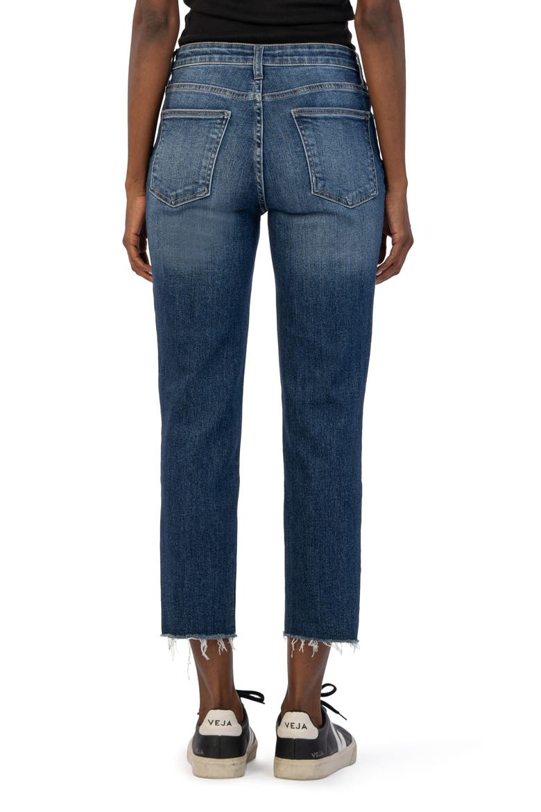 Rachael Fab Ab High Waist Raw Hem Crop Mom Jeans, Alternate, color, EXPLORE