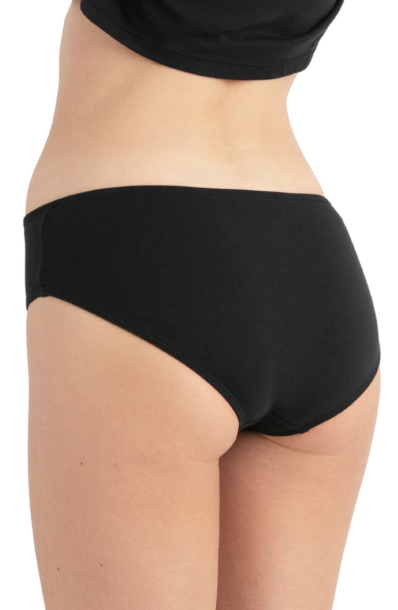 KENT 2-Pack Compostable Organic Cotton Hipster Briefs, Alternate, color, Black