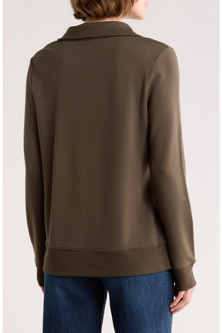 Quarter Zip Sweatshirt, Alternate, color, OLIVE