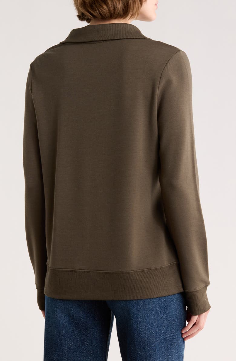 matty m. Quarter Zip Sweatshirt, Alternate, color, Olive