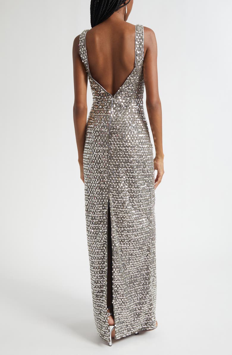 Ramy Brook Ellie Sequin Gown, Alternate, color, Platinum Sequin