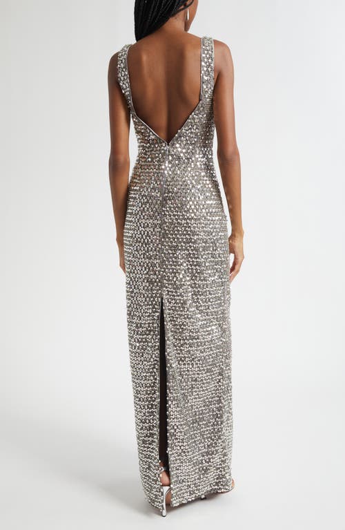 Ramy Brook Ellie Sequin Gown In Silver