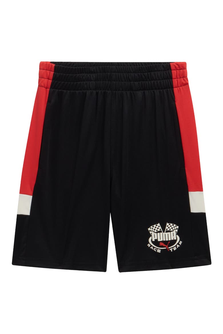 Kids' Vintage Moto Shorts, Main, color, BLACK