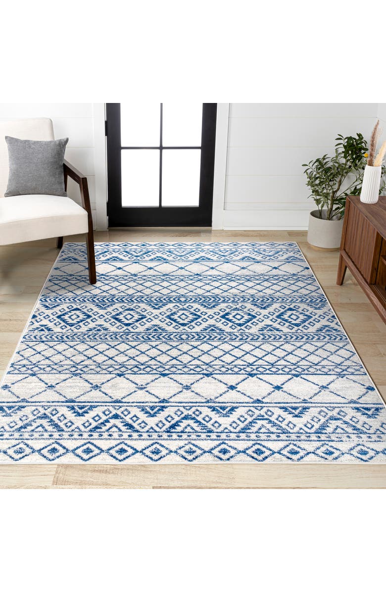 JONATHAN Y Moroccan HYPE Boho Vintage  Area Rug, Alternate, color, Cream/Blue