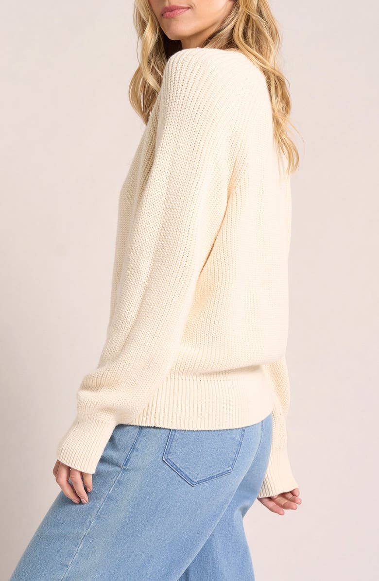 matty m. Pepper Pullover Sweater, Alternate, color, Vellum White