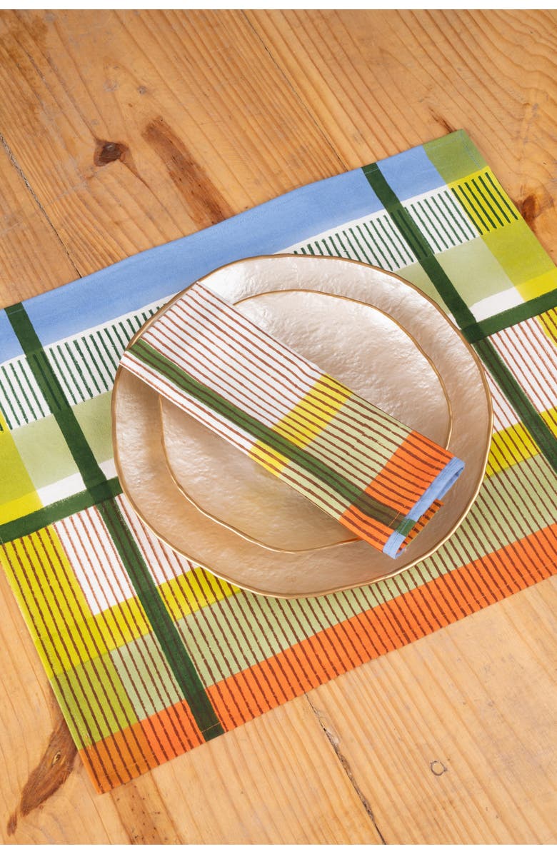 Inner Child Modernist Striped Napkins - Set of 4, Alternate, color, Multicolor