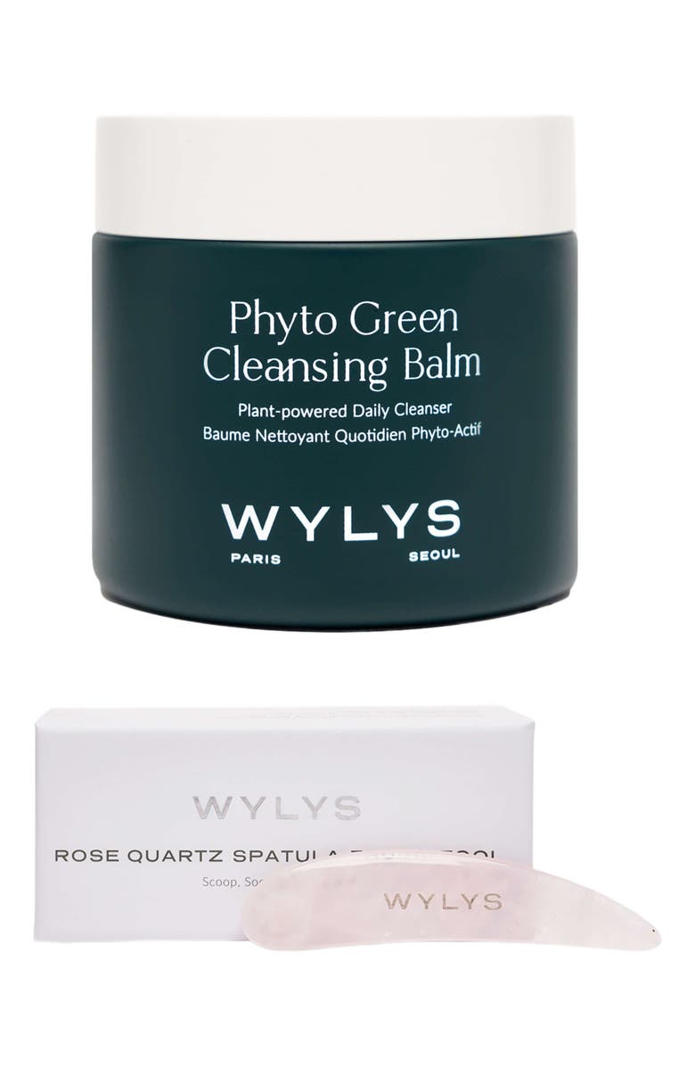 WYLYS Phyto Green Cleansing Balm & Rose Quartz Spatula, Main, color, NO COLOR