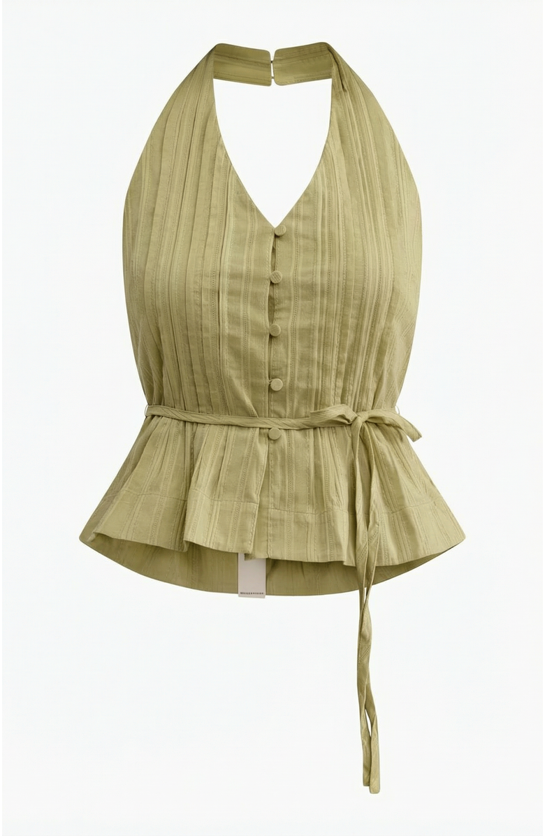 Rebecca Taylor Marianne Halter Top, Alternate, color, Pale Sage