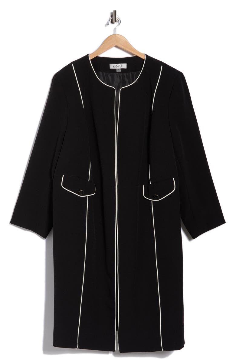 KASPER Corded Topper, Main, color, Black/ Vanilla Ice