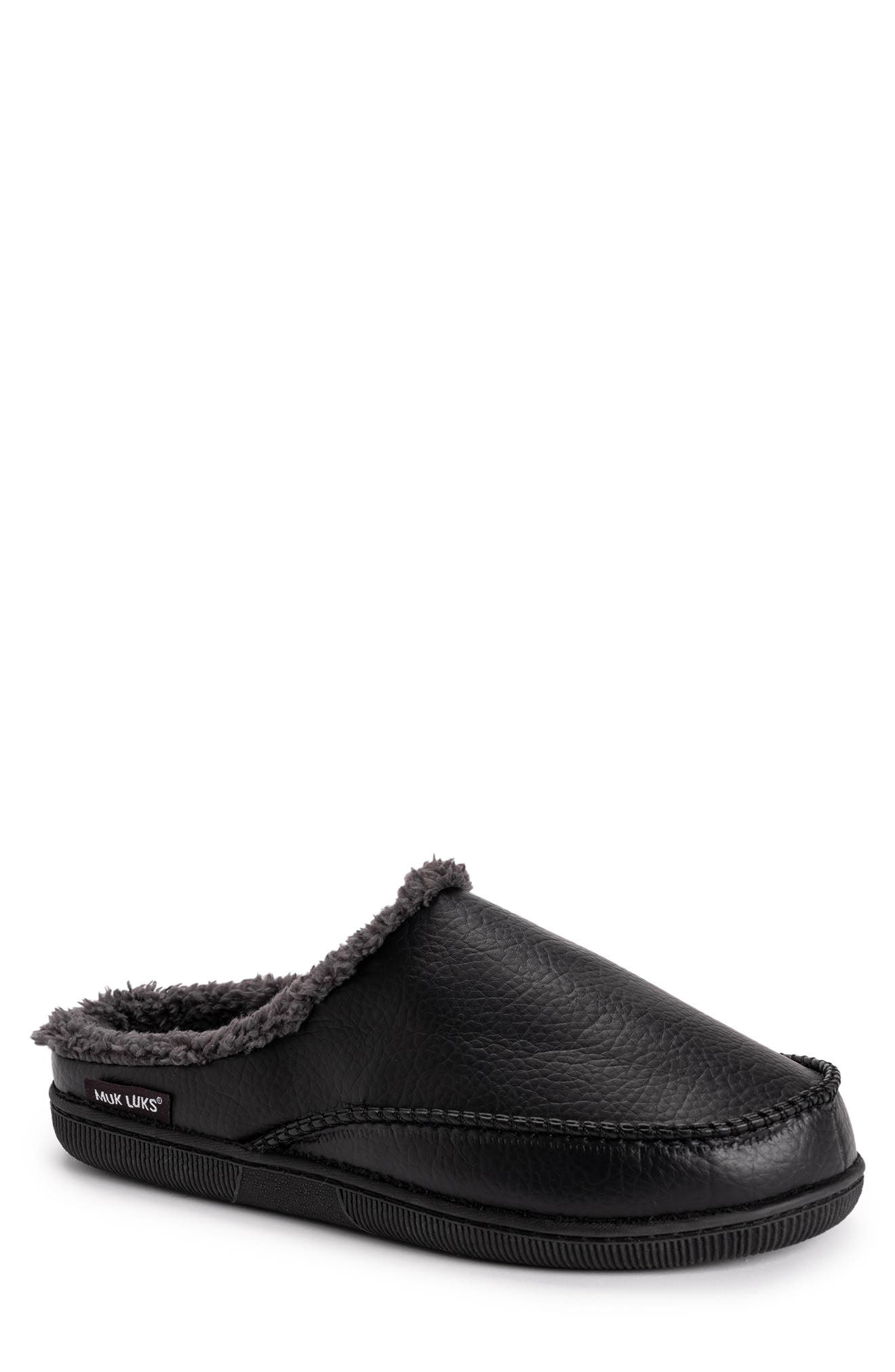 MUK LUKS Faux Fur Lined Clog Slipper, Main, color, 