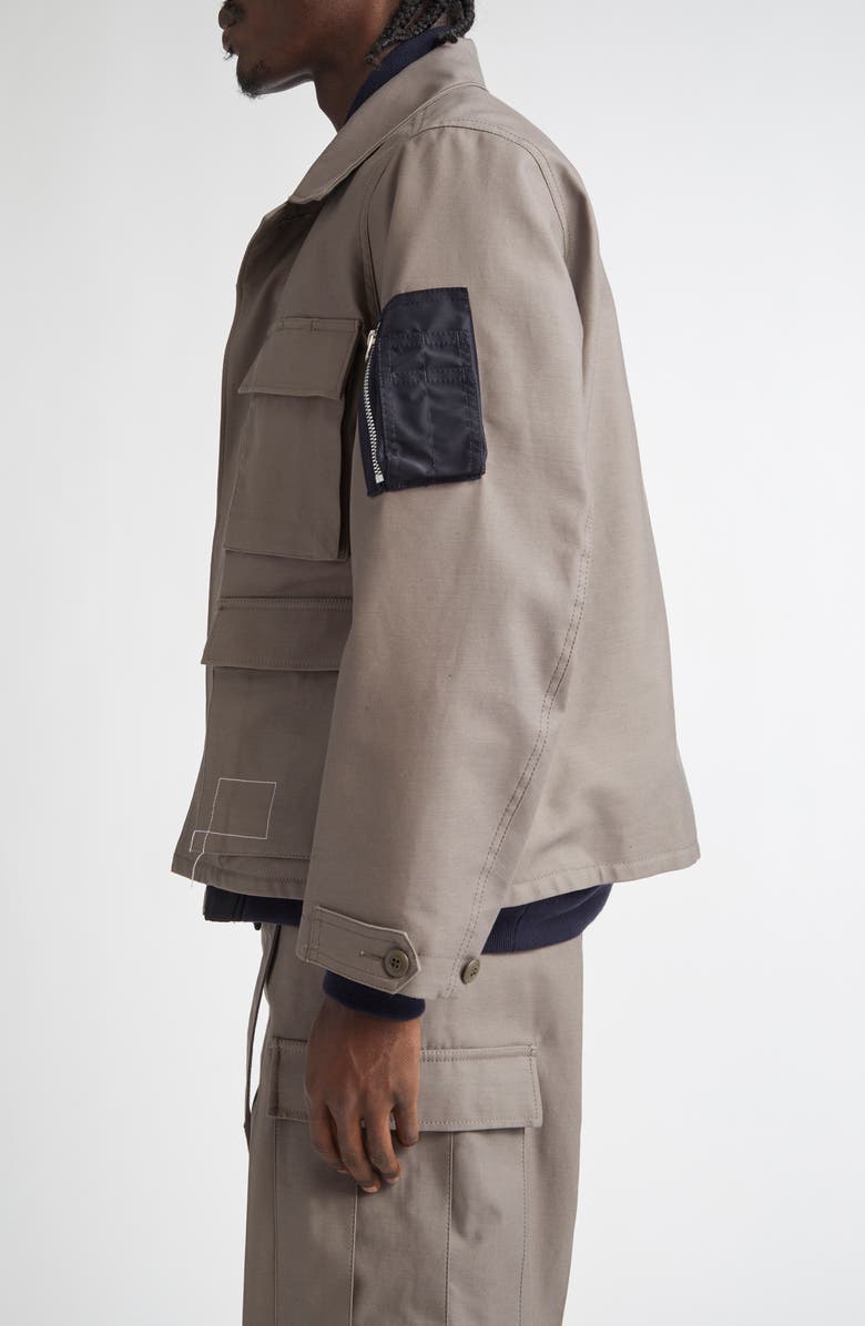Sacai x WTAPS<sup>®</sup> Layered Chore Jacket, Alternate, color, Taupe
