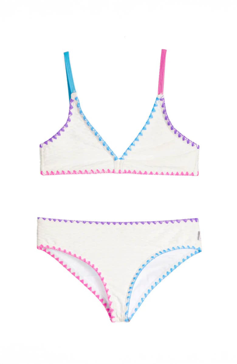 Limeapple Embroidered Trim Bikini, Main, color, 