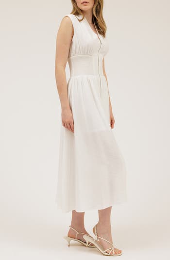 Front Zip Midi Dress