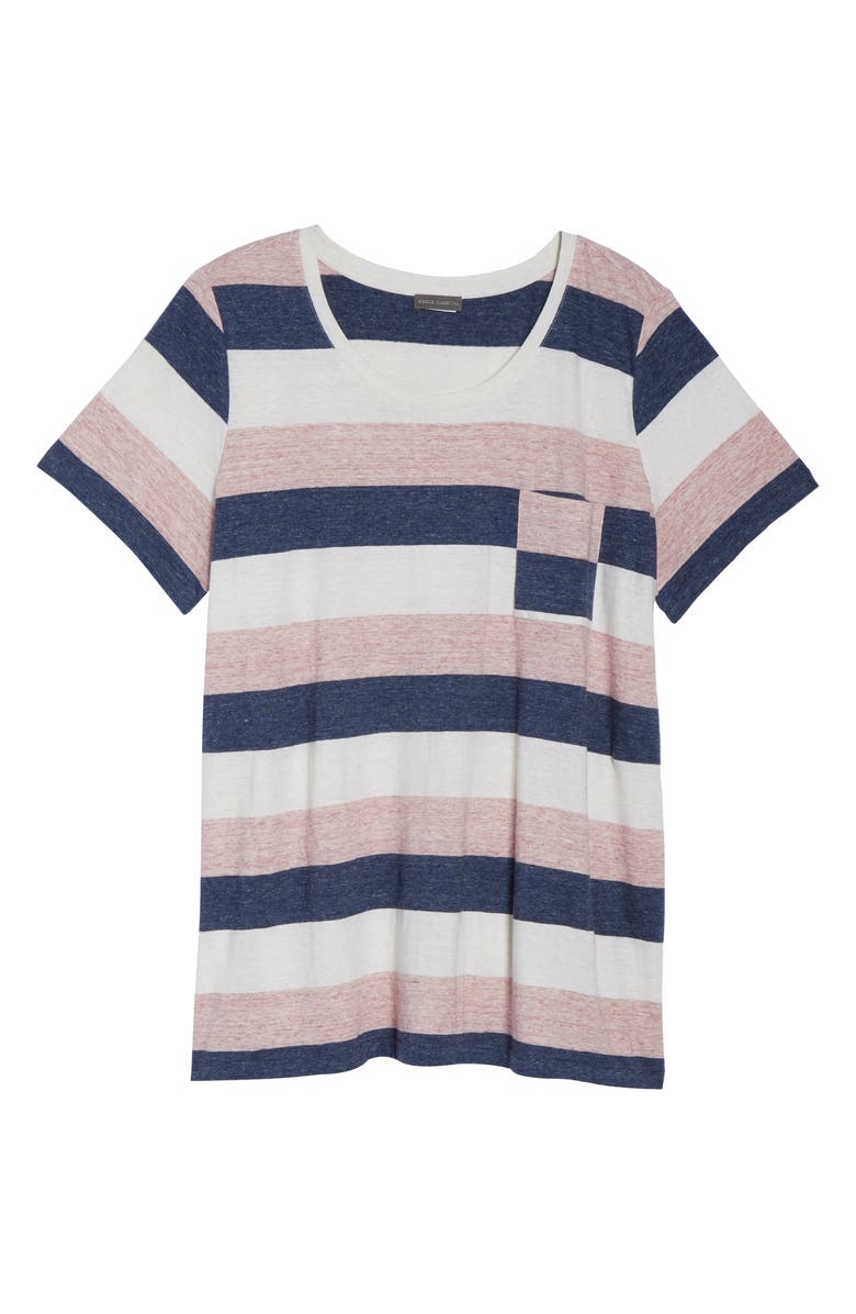 Vince Camuto Cafe Stripe Pocket Tee, Alternate, color, 