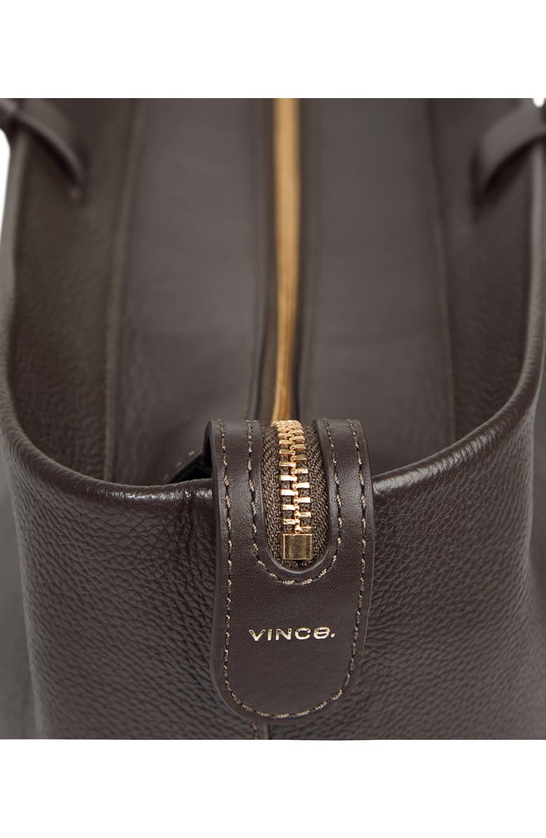 Vince Large Marin Leather Tote, Alternate, color, Cacao