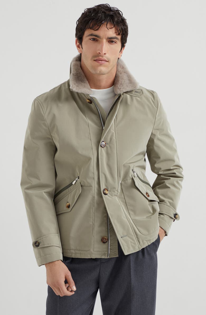 Brunello Cucinelli Nylon outerwear, Alternate, color, Khaki