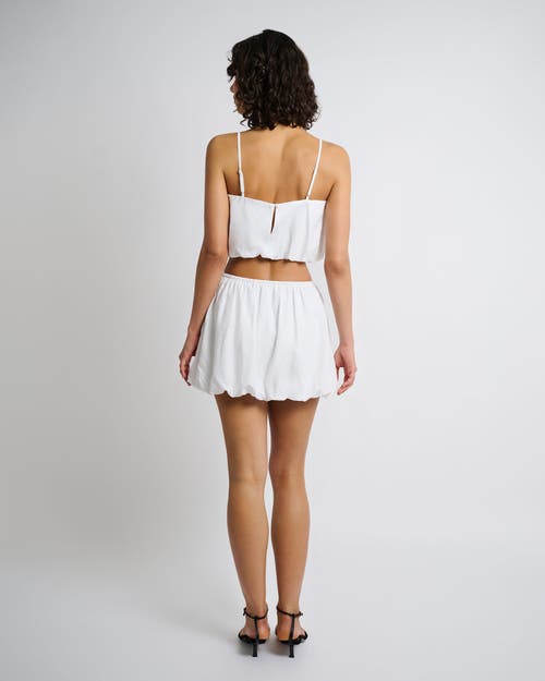 Shop Onia Air Linen Bubble Crop Top In White