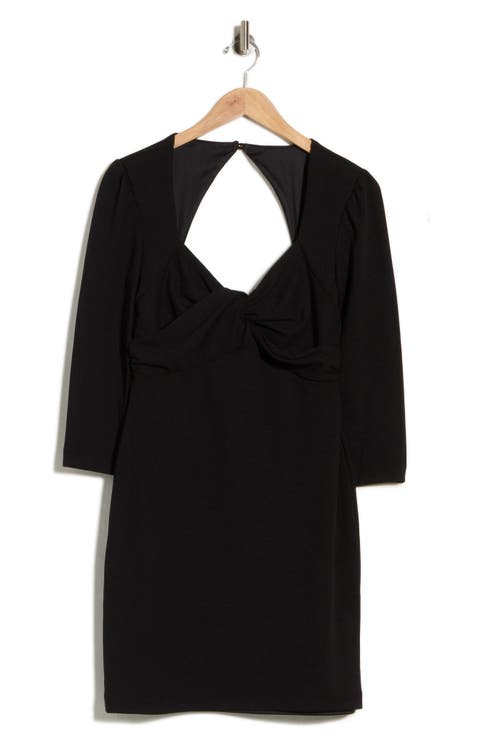 Knot Front Cutout Back Sheath Dress