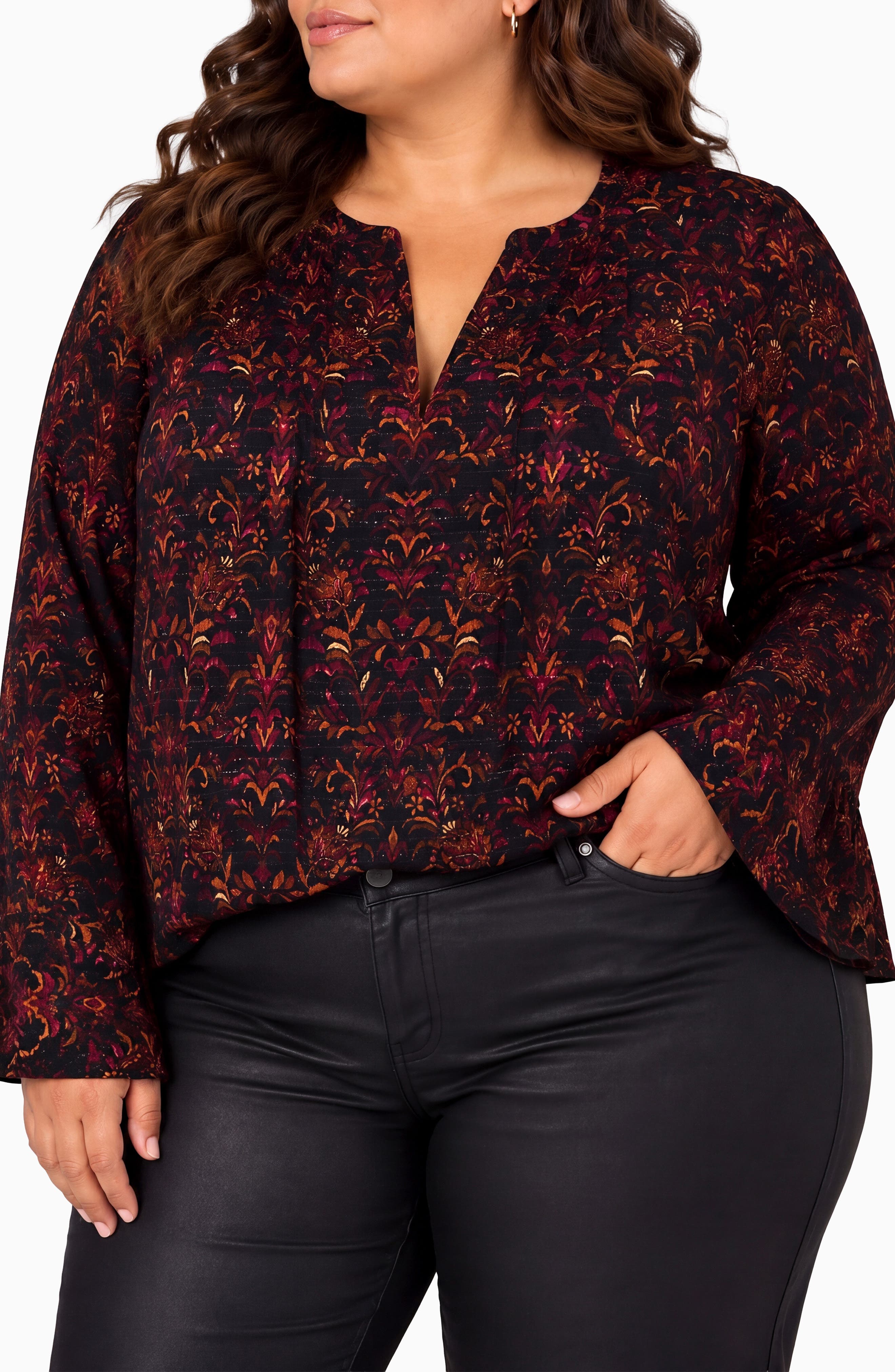 selected BLK/ BURGNDY MLT