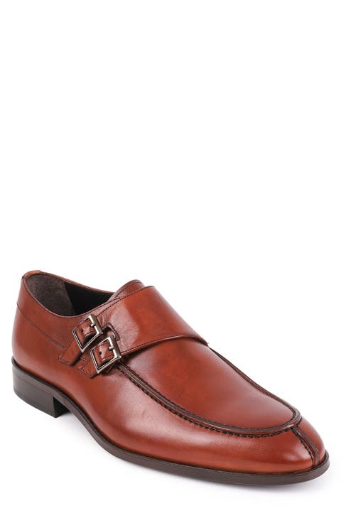 Arlington Double Monk Strap Leather Loafer (Men)