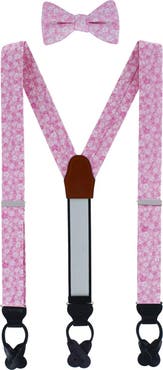 Trafalgar Hanami Cherry Blossom Burst Suspenders (Braces) and Bowtie Bundle