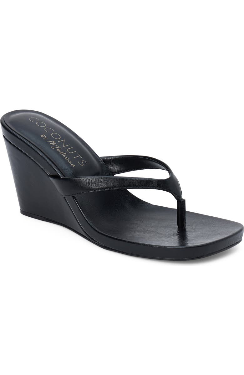 Coconuts by Matisse Murphy Wedge Sandal, Main, color, Black