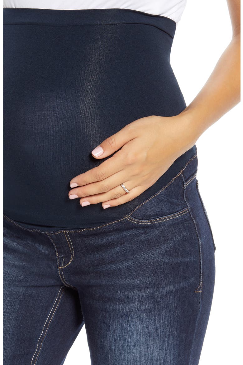 Step Hem Skinny Maternity Jeans, Alternate, color, RAQUEL