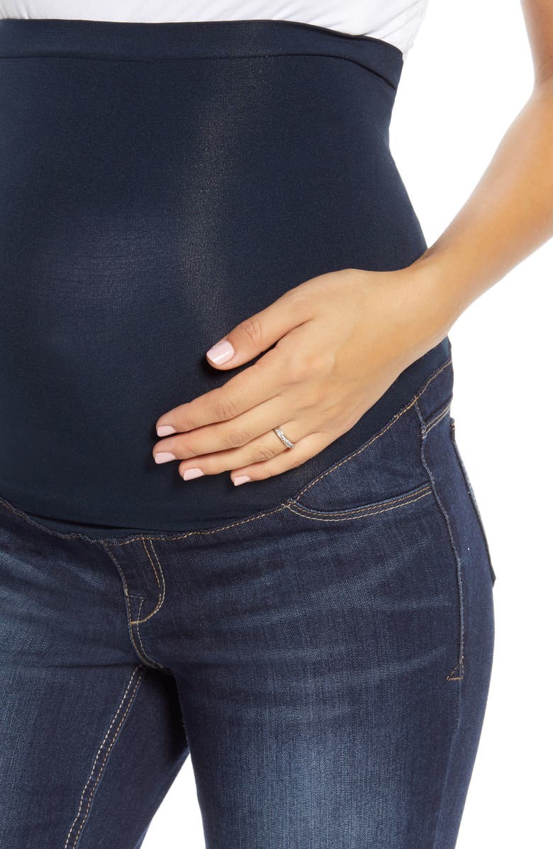 1822 Denim Step Hem Skinny Maternity Jeans, Alternate, color,