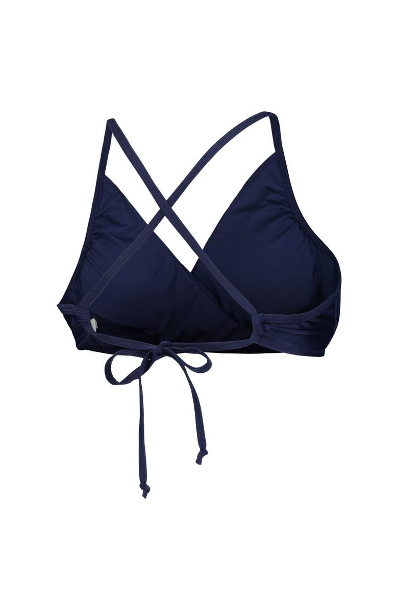 G-III 4HER BY CARL BANKS Women's G-III 4Her by Carl Banks College Navy Seattle Seahawks Hall of Fame Bikini Top, Alternate, color, Navy