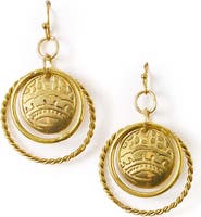 Matr Boomie Yashi Embossed Ring Dangle Earring