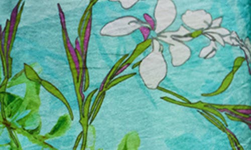 Desigual Printed Button-up Shirt In Water Green
