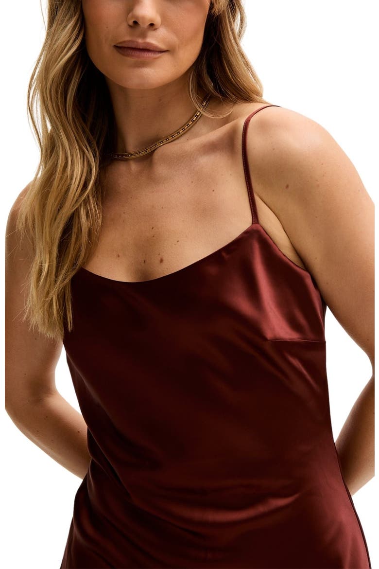 Roxy Spaghetti Strap Maxi Dress, Alternate, color, Brown