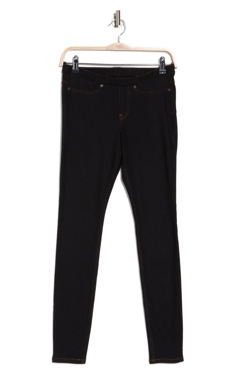 Hue The Original Denim Leggings, Alternate, color, Black