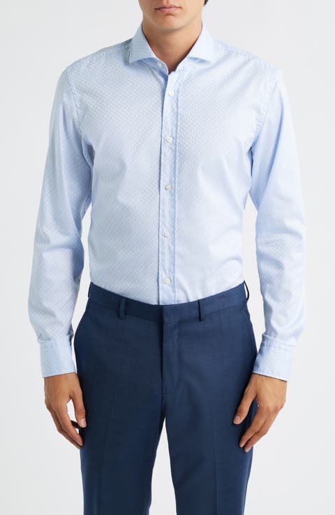 Hank Slim Fit Cotton Dress Shirt (Regular & Big)