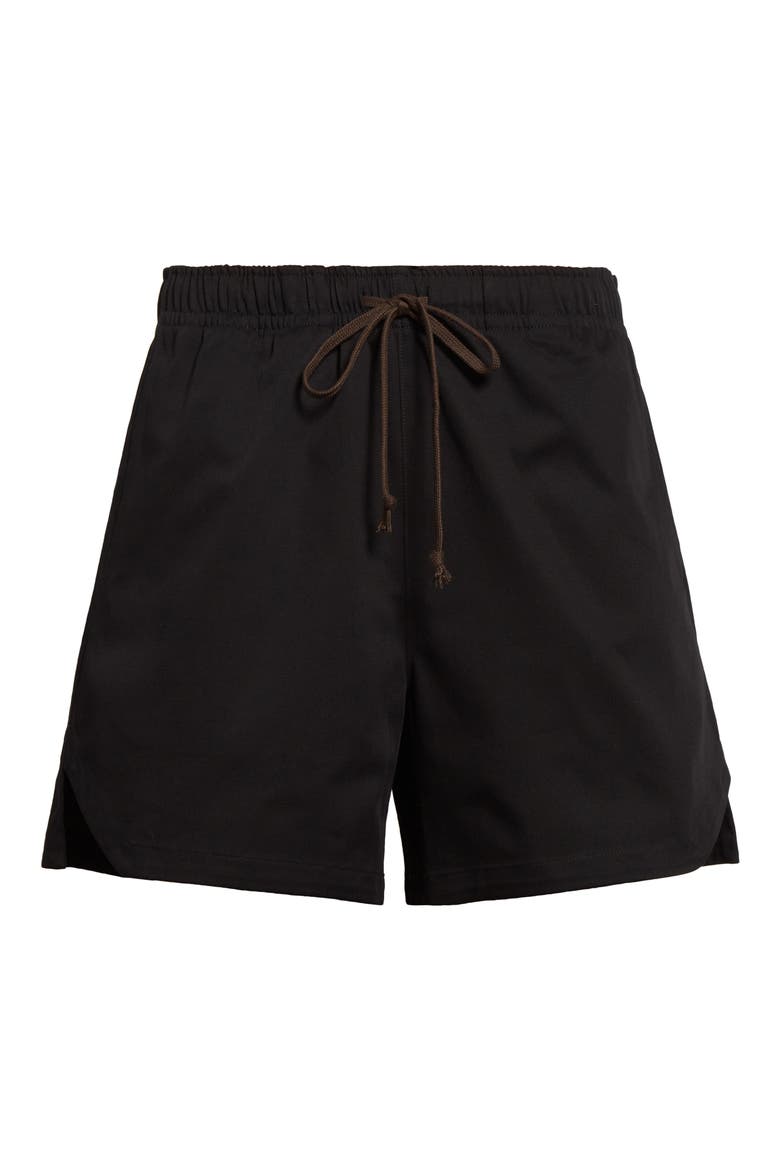 Rollins Stretch Cotton Gabardine Running Shorts, Alternate, color, BLACK