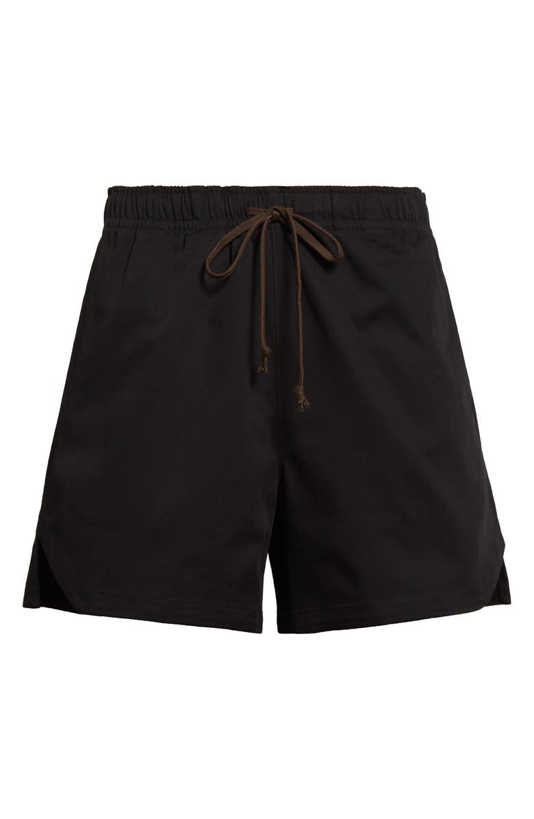 JKEEFER Rollins Stretch Cotton Gabardine Running Shorts, Alternate, color, Black