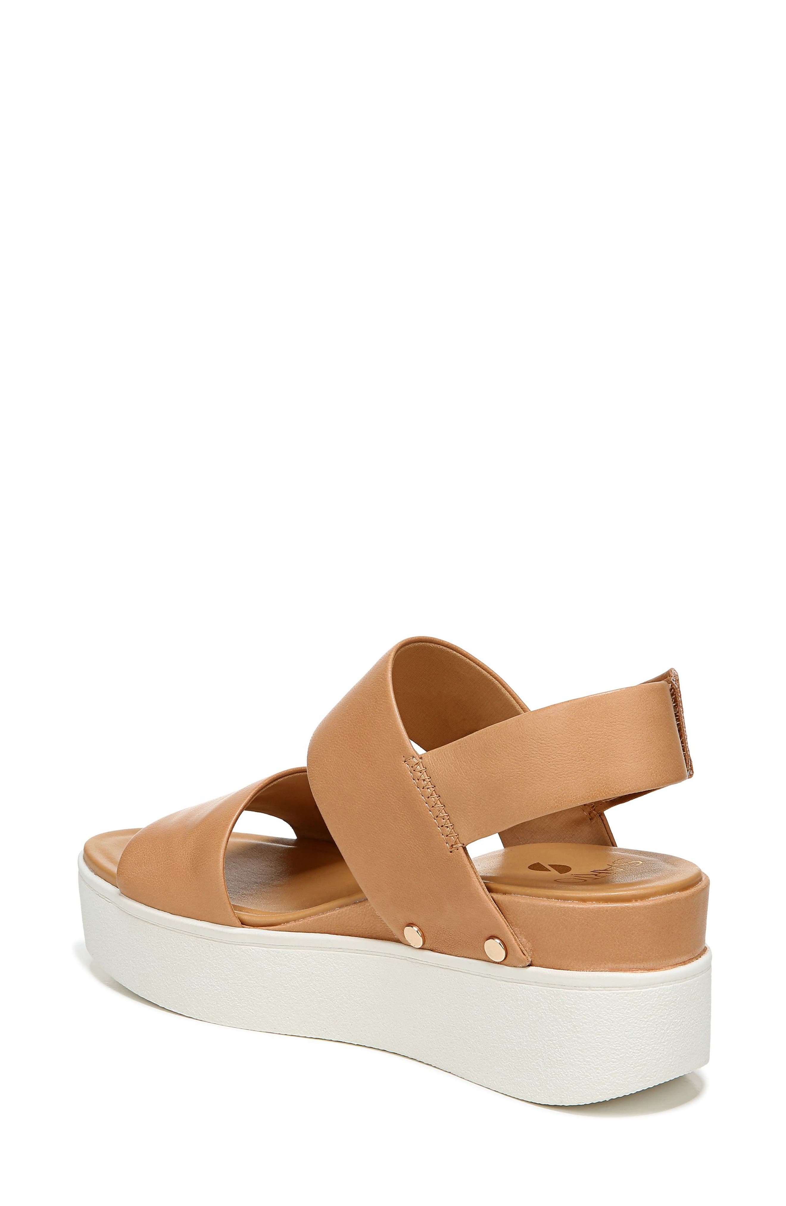 Bermuda Platform Sandal, Alternate, color, CASHEW LEATHER