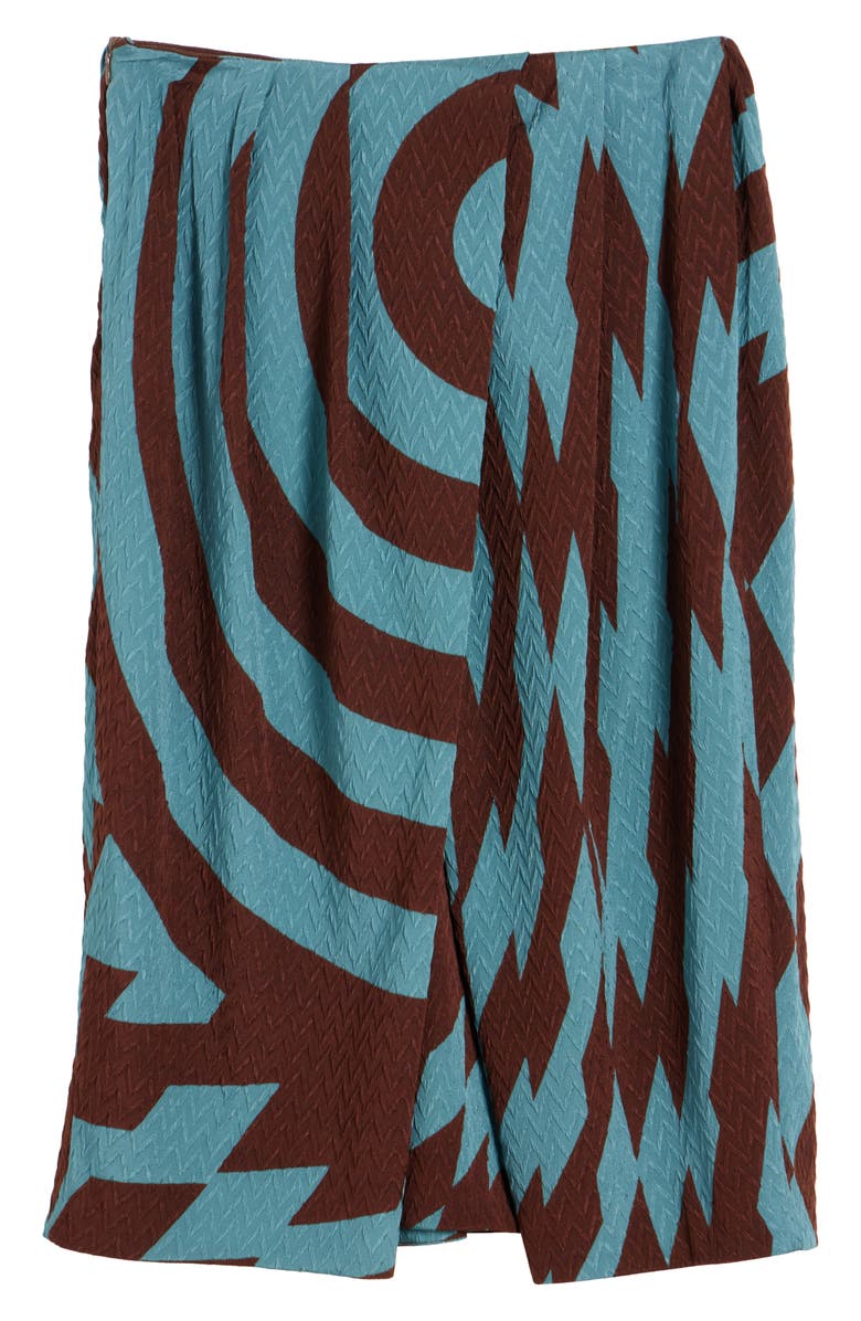 Dries Van Noten Saronga Geometric Print Silk Skirt, Alternate, color, Raf