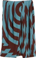 Dries Van Noten Saronga Geometric Print Silk Skirt